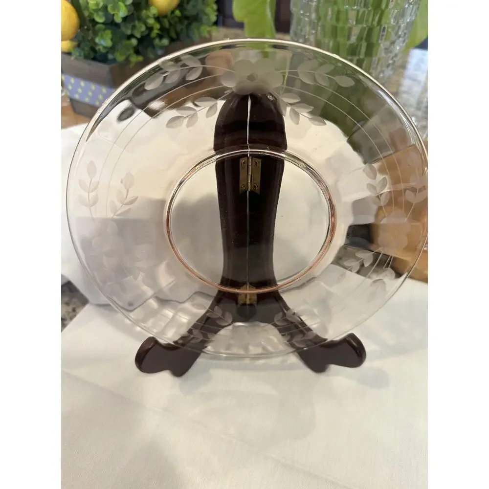 Vintage Depression glass 12 large plates, 11 small plates, & 7cups
